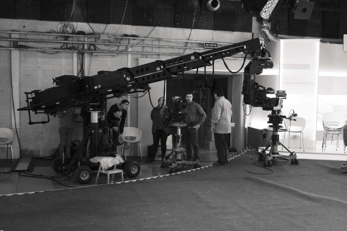 Backstage zajęć z produkcji filmowej w TVN